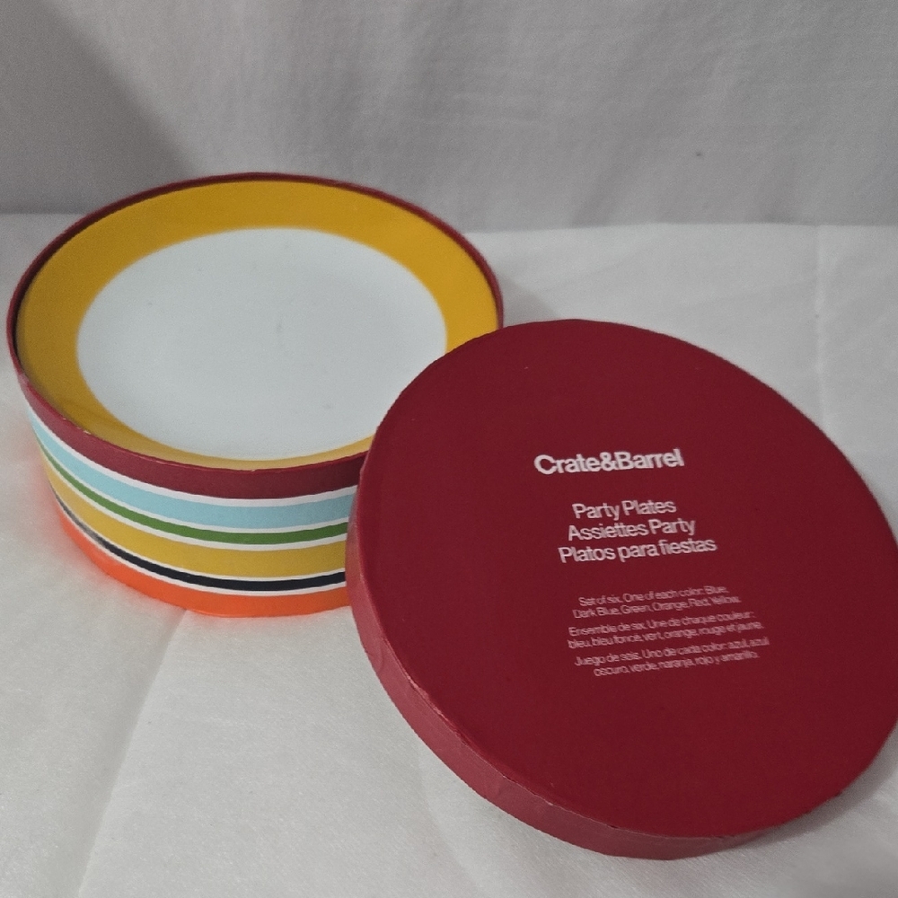 Crate&Barrel Colorful Party Plates Set